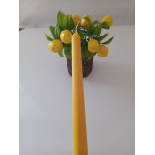 qosrix Sarı Şamdan Mumu 1. Kalite Doğal Kokulu Uzun Çubuk Konik Mum 1 Adet thumbnail 3