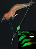 Eagenset Fosforlu Glow Silikon Karides Yapay Yem Turuncu - 1