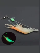 Eagenset Fosforlu Glow Silikon Karides Yapay Yem Turuncu - 2
