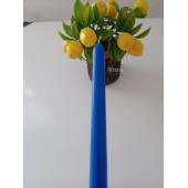 qosrix 4'lü Mavi Şamdan Mumu 1. Kalite Doğal Kokulu Uzun Çubuk Konik Mum thumbnail 2