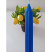 qosrix 4'lü Mavi Şamdan Mumu 1. Kalite Doğal Kokulu Uzun Çubuk Konik Mum thumbnail 2