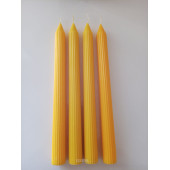 qosrix 4'lü Sarı Şamdan Mumu 1. Kalite Doğal Kokulu Uzun Çubuk Konik Mum thumbnail 1
