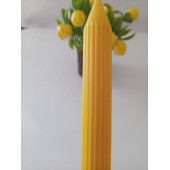 qosrix 4'lü Sarı Şamdan Mumu 1. Kalite Doğal Kokulu Uzun Çubuk Konik Mum thumbnail 2