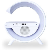 TT BT-3401 G-Tasarımlı RGB Kablosuz Şarj Özellikli Dijital Saatli Bluetooth Hoparlör USB /FM /TF Kart /AUX - 4