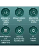 Tosbai Evonest Kuluçka Makinesi 110-130 Tavuk Yumurtalı 5 Programlı Nem Göstergeli (Ücretsiz Danışmanlık Hizmeti) - 7