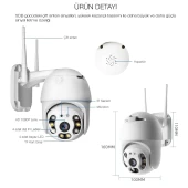EPİLONS 2.0 Mp Hd Lens  İç Dış Mekan Suya Danıklı Ip Wifi Network Güvenlik Kamerası Wifi Kamera - 1