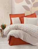 Cotton Box Brode Ranforce Çift Kişilik Nevresim Takımı Joli Kiremit - 1