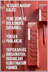 Maybelline New York Super Stay Vinyl Ink Likit Parlak Ruj 95 Captivated - 4