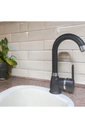 Siyah Ultra Lüx Lavabo Bataryası - 1