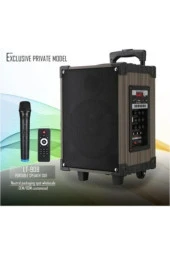 Süper Bass Şarjlı Telsiz Mikrofonlu Amfi Sistemi-Bt-Sd-Usb Lt-908 Model - 1