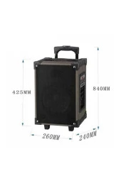 Süper Bass Şarjlı Telsiz Mikrofonlu Amfi Sistemi-Bt-Sd-Usb Lt-908 Model - 4