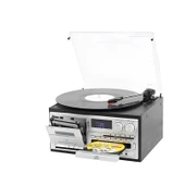 Knstar KN-110 Siyah Bluetooth Kumandalı Cdli Kaset USB Radyo 33-45-78 Plaklar Çalar Pikap - 1