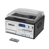 Knstar KN-110 Siyah Bluetooth Kumandalı Cdli Kaset USB Radyo 33-45-78 Plaklar Çalar Pikap - 2