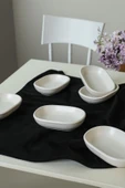 Keramika Mat Beyaz Noyan Çerezlik 11 Cm 6 Adet 022 - 1