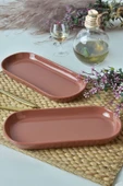 Keramika Kızıl Kahve Noyan Kayık Tabak 26 Cm 2 Adet 607 - 1