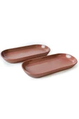Keramika Kızıl Kahve Noyan Kayık Tabak 26 Cm 2 Adet 607 - 2