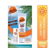 Malibu Güneş Koruyucu Yüz Losyonu SPF50 + Dudak Koruyucu & Nemlendirici SPF30 - 1
