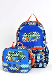 United Colors Of Benetton Erkek Çocuk 2'li Okul Seti İlkokul Çantası ve Beslenme Çantası 03693 thumbnail 1