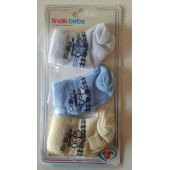 fındık bebe erkek bebek 3'lü çorap seti - 2