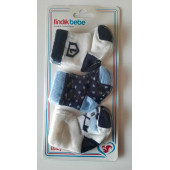 fındık bebe erkek bebek 3'lü çorap seti - 3
