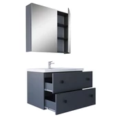 Teta Home Tiflis 80 Cm Mdf Banyo Dolabı Seti  Antrasit - 2
