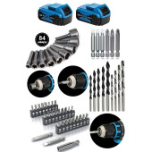 DOZZER Berlin 14.4V 3.0 Ah Compact Darbe Çelik Mandren Bakır Sargılı 84 Pcs Setli 2 Akülü Vidalama Matkap - 2