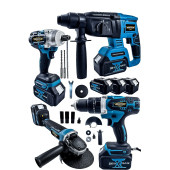 DOZZER Kömürsüz 4 Lü Set 21V 3 Ah Darbeli Matkap+Bijon Somun Sıkma Sökme+Taşlama Spiral+Kırıcı Delici - 1