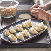 Gladelig Servis-Sunum Tabak Seti, MeridyenDukkan Okyanus Mavisi 31x19 cm, 4 Adet Sırlı Yüzey thumbnail 3