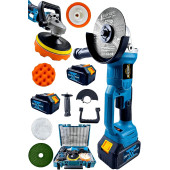 DOZZER 21 V Bakır Sargılı Kömürsüz Motor Devir Ayarlı 2 Akülü Spiral Taşlama Ve Polisaj Makinesi - 1