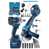 DOZZER Full Set Kömürsüz Motor Akülü Şarjlı Taşlama Ve Bijon Somun Sökme Sıkma Makinesi - 1