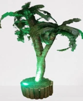 Lambader 90360 Model Işıklı Abajur Kasalı Doğal Malzeme El Yapım - 5