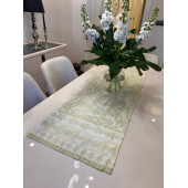 Krem Desenli Runner 43x140 Cm Ranır Sofra Sunum Yemek Mutfak Bej Renk Krem Ramazan Eıd - 1