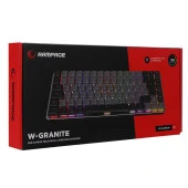 Rampage W-Granıte Siyah/Gri Low Profile Blue Swıtch Q Rgb 2,4 Ghz+ Bt Mekanik Gaming Oyuncu Klavye - 8