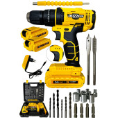 DOZZER Würth Serii 27 Pcs Set 12 V 2.0 Ah Bakır Sargılı Çelik Şanzuman Şarjlı Akülü Vidalama Matkap - 1