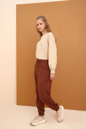 Allday Açık Kahve Jogger Eşofman Altı thumbnail 1