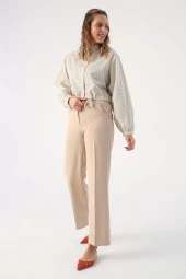 Allday Bej Cepli Bol Paça Pantolon - 1