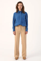 Allday Bisküvi Cepli Bol Paça Pantolon thumbnail 2