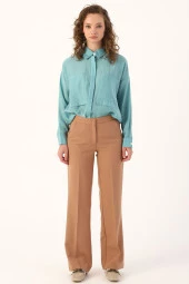 Allday Toprak Cepli Bol Paça Pantolon - 2