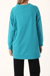 Allday Mint Reglan Kol Basic Sweat Tunik - 4