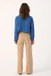 Allday Bisküvi Cepli Bol Paça Pantolon thumbnail 4