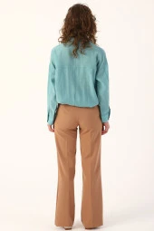 Allday Toprak Cepli Bol Paça Pantolon - 4