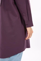 Allday Üzüm Büyük Beden Basic Gömlek Tunik thumbnail 4