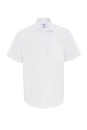 Kısa Kol Regular Kalıp Armürlü Gömlek thumbnail 5