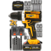 DOZZER Alman 12 V 2 Ah Süper Seri Çift Çelik Şanzuman 2 Akülü Darbeli Akülü Vidalama Matkap Şarjlı Matkap - 1