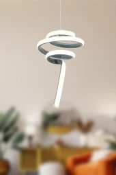 Dekorluna Linda Antrasit Modern Sarkıt Led Avize Beyaz Işık Salon Mutfak Oda Hol Ledli Avize - 1