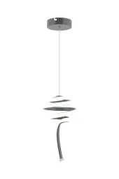 Dekorluna Linda Antrasit Modern Sarkıt Led Avize Beyaz Işık Salon Mutfak Oda Hol Ledli Avize - 4