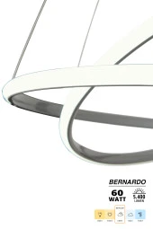 Dekorluna Bernardo 50x40 Büyük Çember Füme Modern Sarkıt Led Avize - 2