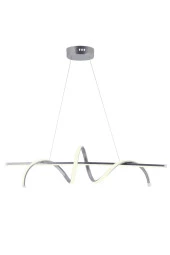 Pane Krom Modern Led Avize Beyaz Işık Salon Mutfak Oda Hol Ledli Avize Yemek Masası Led Avize - 2
