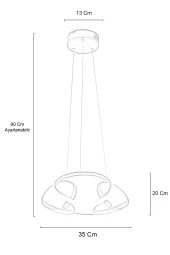 Dekorluna Modern Enzo Krem Modern Sarkıt Led Avize - 4
