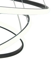 Dekorluna Darcy 50x40x30 Büyük Çember Siyah Modern Sarkıt Led Avize - 3